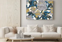 Obraz: Akwarela bezszwowe wzór z piwonie. kwiatowy wzór. romantyczny