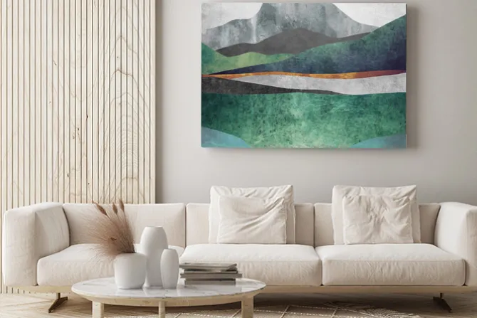 Obraz: Akwarela górska retro