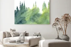 Obraz: Akwarela krajobraz z drzewami