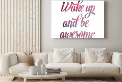 Obraz: Akwarela motywacyjny cytat. "obudź się i być niesamowite".