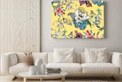 Obraz: Akwarela ręcznie rysowane wzór z tropikalnych letnich kwiatów