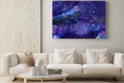 Obraz: Akwarela tekstura z gwiazdami