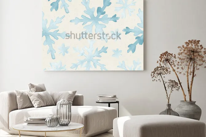 Obraz: Akwarela wzór na papierze papieru. boże narodzenie w tle.