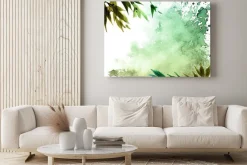 Obraz: Akwarele malowane liście drzew