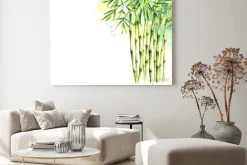 Obraz: Akwarelowa ilustracja pędów bambusa