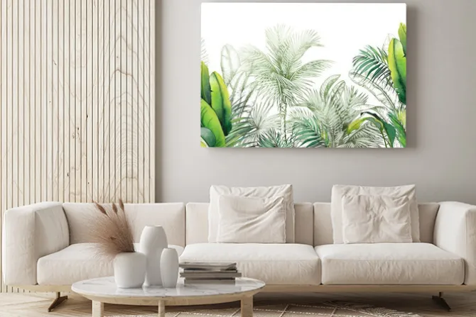 Obraz: Akwarelowe drzewa palmy i bananowce