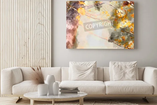 Obraz: Akwarelowe jesienne liście