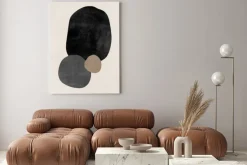 Obraz: Akwarelowe kształty na beżowym tle