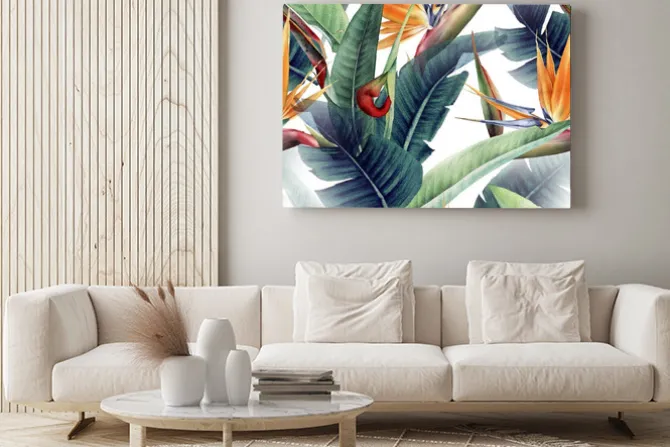 Obraz: Akwarelowe kwiaty tropikalne