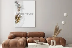 Obraz: Akwarelowy saksofon na szarym tle