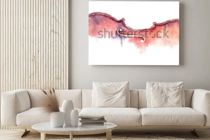 Obraz: Akwarelowy szkic skrzypiec