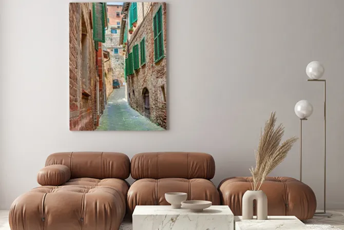 Obraz: Aleja w starym mieście toskanii we włoszech