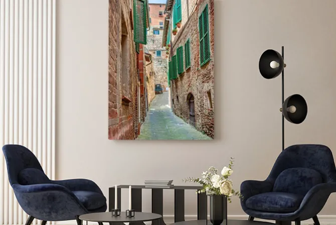 Obraz: Aleja w starym mieście toskanii we włoszech