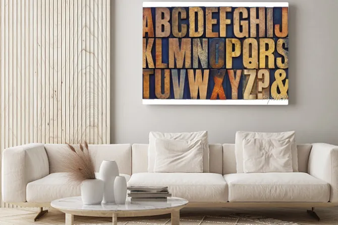 Obraz: Alfabet drewna zabezpieczające typu bloki
