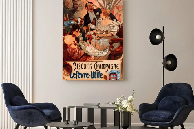 Obraz: Alfons mucha biscuits champagne lefèvre utile