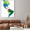 Obraz: Ameryka północna i południowa na mapie