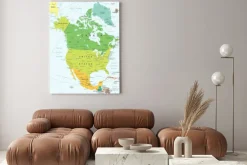 Obraz: Ameryka północna mapę - bardzo szczegółowe ilustracji wektorowych.