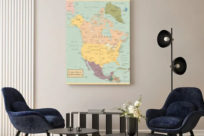 Obraz: Ameryka północna-bardzo szczegółowe map.layers używane