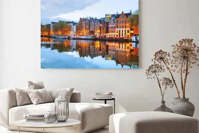 Obraz: Amsterdam o zmierzchu