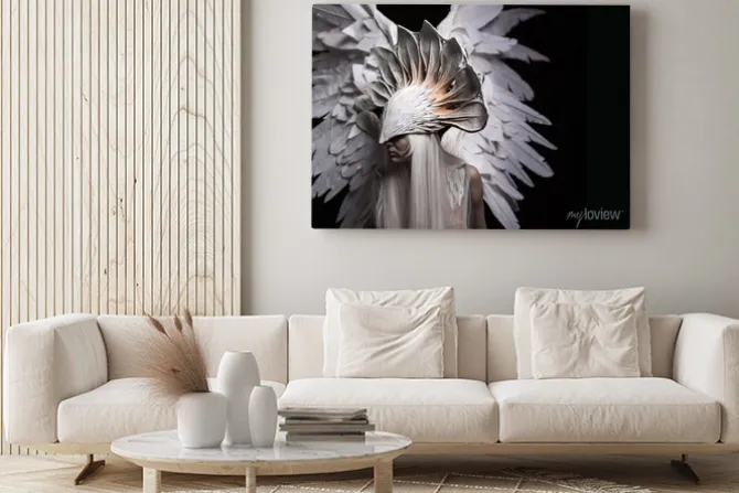 Obraz: Anioł, kostium, pojęcie, cinematic, portret młodej dziewczyny