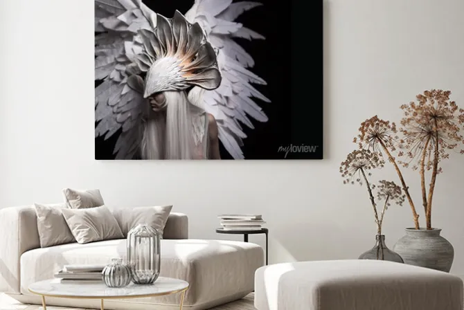 Obraz: Anioł, kostium, pojęcie, cinematic, portret młodej dziewczyny