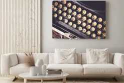 Obraz: Antique typewriter vintage obiekt w tle