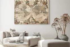 Obraz: Antyczne mapy świata : " nova tabula orbis " . h. jaillot 1694