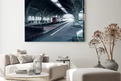 Obraz: Arrival of the train on the platform of the old station