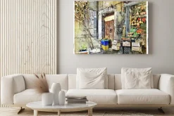 Obraz: Artystyczna ilustracja włoskiego sklepu z warzywami