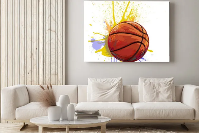 Obraz: Artystyczna piłka do koszykówki