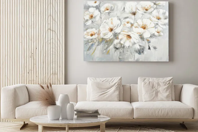 Obraz: Artystyczne białe kwiaty