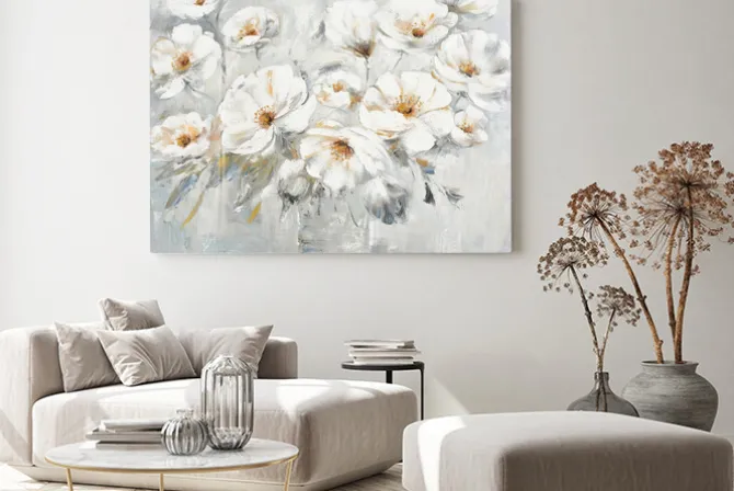 Obraz: Artystyczne białe kwiaty