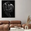Obraz: Artystyczny akt pary na czarno białym zdjęciu