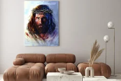 Obraz: Artystyczny portret jezusa w koronie cierniowej