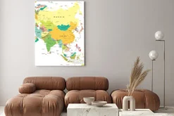 Obraz: Asia - mapa - ilustracji. asia map - bardzo szczegółowe ilustracji
