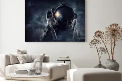 Obraz: Astronauta w kosmosie. różne środki przekazu