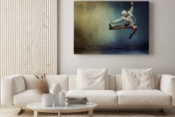 Obraz: Athletic tancerz w skokach pose