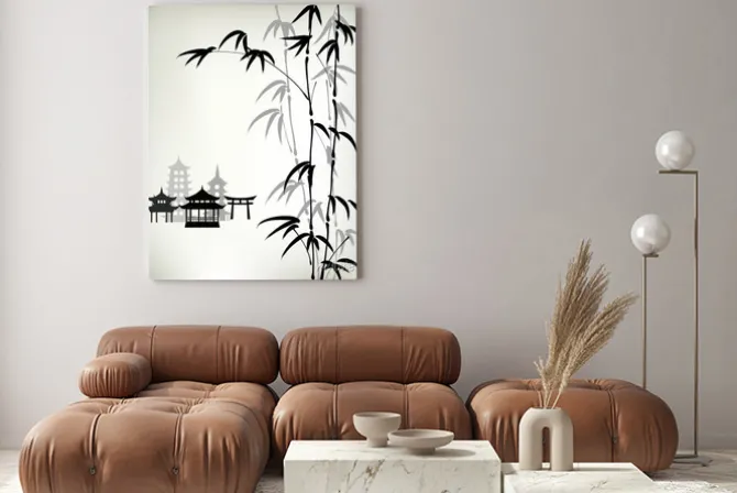Obraz: Atrament bambusa malowane