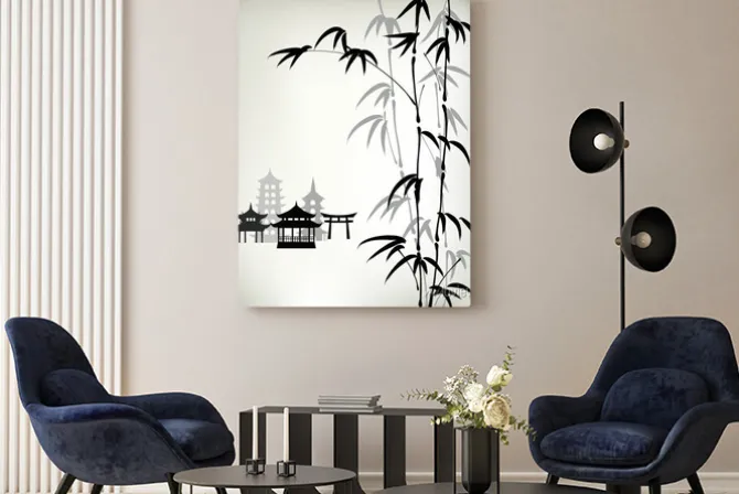 Obraz: Atrament bambusa malowane