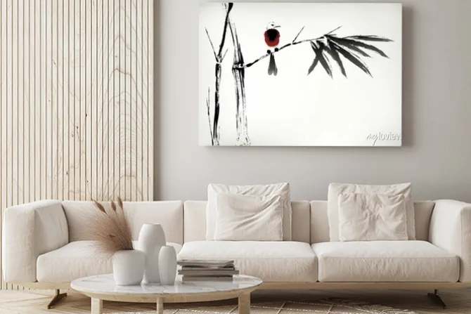 Obraz: Atrament bambusa malowane