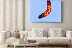 Obraz: Australian national pojedyncze kolorowe bumerang