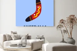 Obraz: Australian national pojedyncze kolorowe bumerang