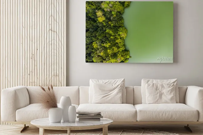 Obraz: Azores sao miguel lagoa do congro aerial drone lake lagoon green