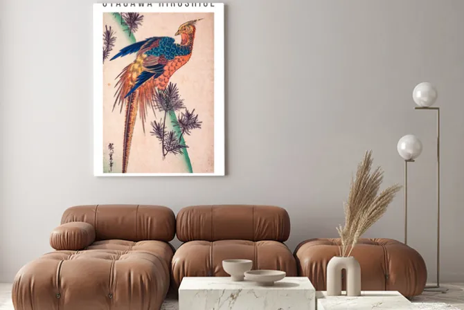 Obraz: Bażant i sosna (1-częściowy) pionowy