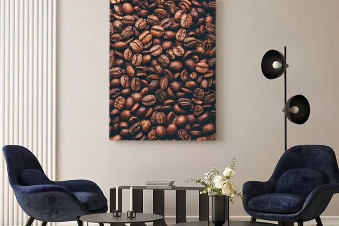 Obraz: Background of fresh roasted coffee beans