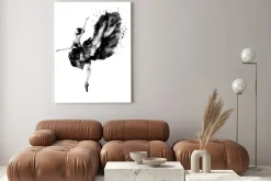 Obraz: Baletnica w tańcu akwarela czarno-biały malunek