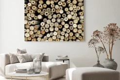 Obraz: Bamboo stack as background