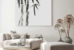 Obraz: Bambus w japońskim stylu malowania. tradycyjna piękna ręka akwarela