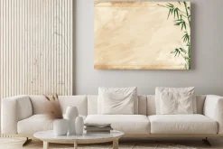 Obraz: Bambusa tekstury malowane na grunge poziomej tle.