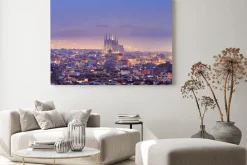 Obraz: Barcelona o zmierzchu widok z góry